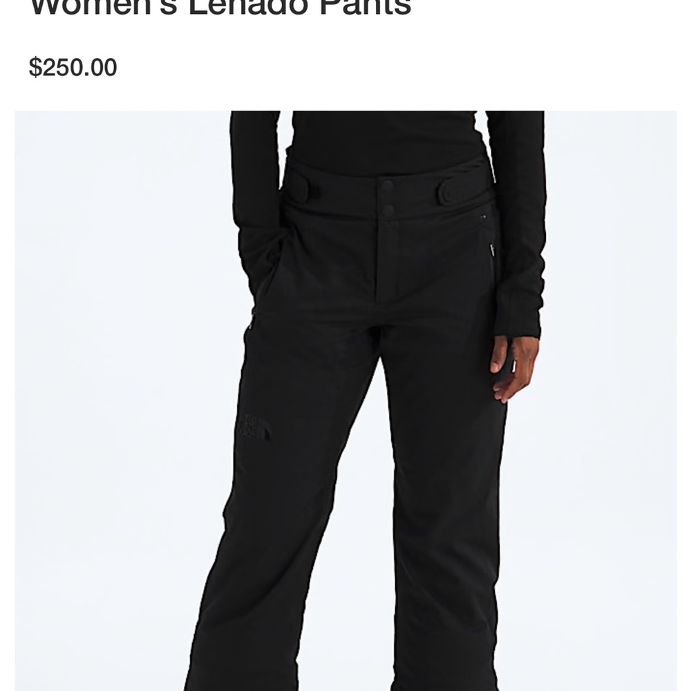 The North Face Women's Black Lenado Insulated Ski pants - 30” inseam & worn 1x
